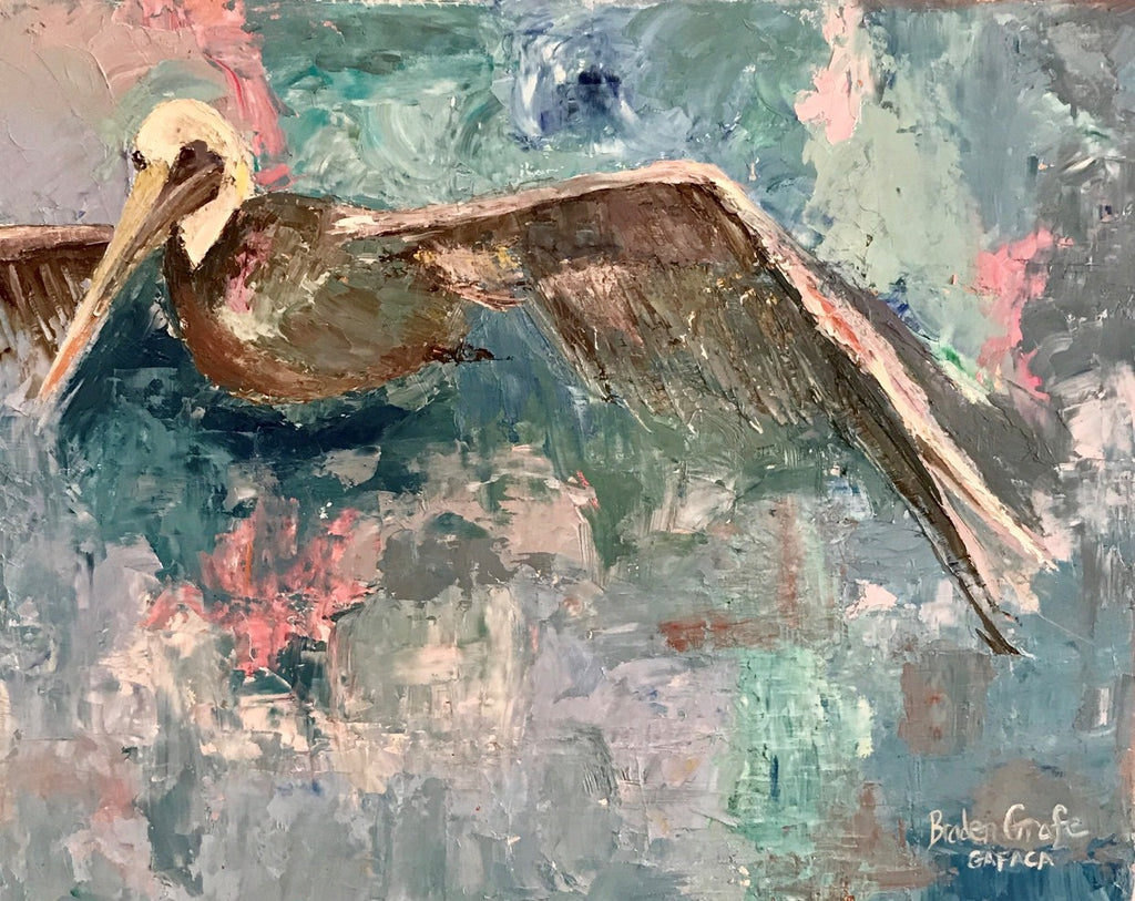 Pelican painting Braden Grafe - Christenberry Collection