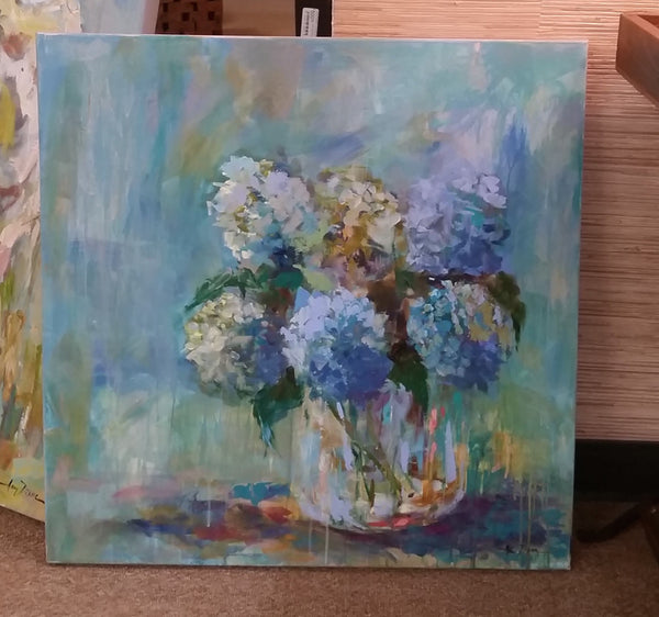 Intimate Blue painting Amy Dixon - Christenberry Collection