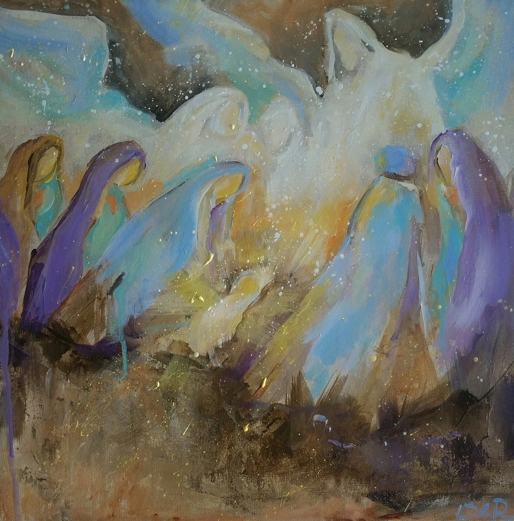 Christmas - Harold Angels Sing painting Kym De Los Reyes - Christenberry Collection