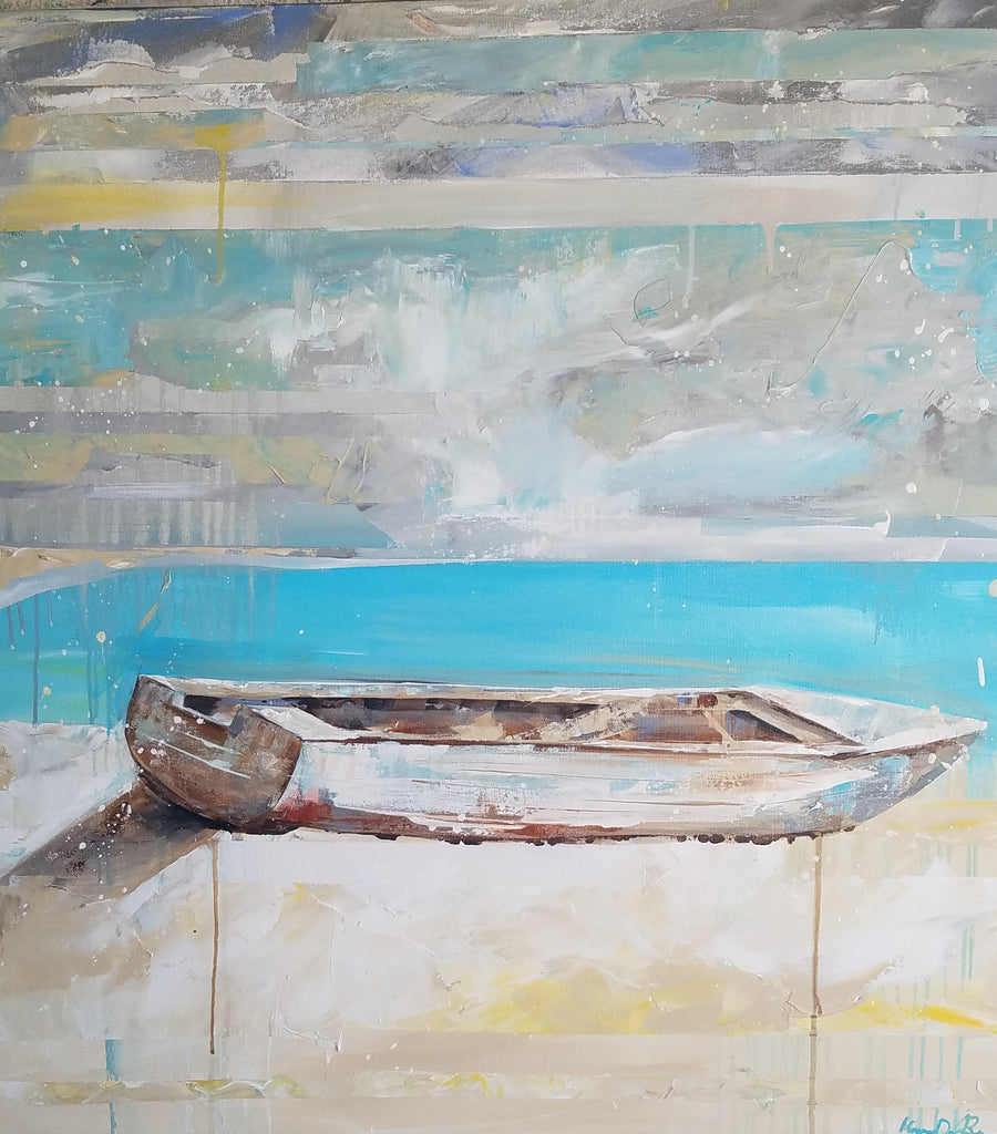 Seascape - Sun Bleached painting Kym De Los Reyes - Christenberry Collection