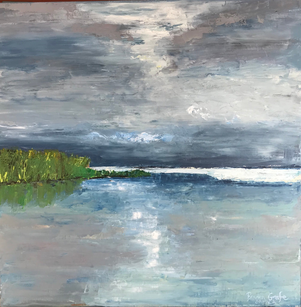 Storm on the Bay painting Braden Grafe - Christenberry Collection