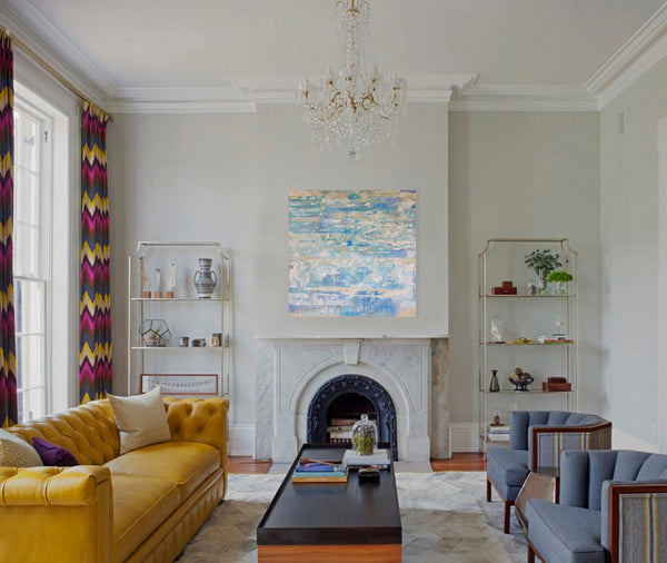 Big Blue painting Kym De Los Reyes - Christenberry Collection