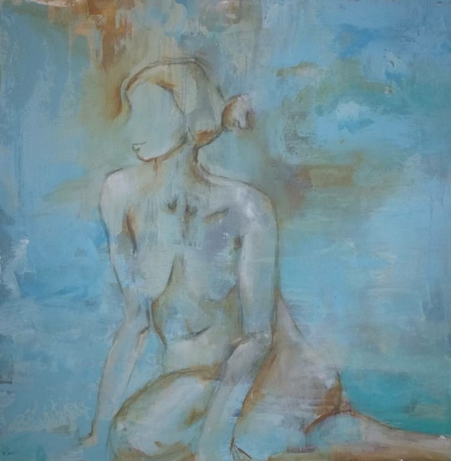 Elise painting Kym De Los Reyes - Christenberry Collection