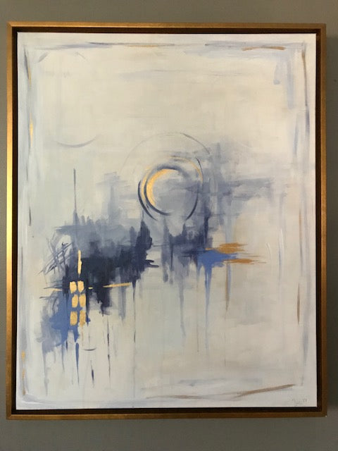 Indigo Series III painting Jane Marie Edwards - Christenberry Collection