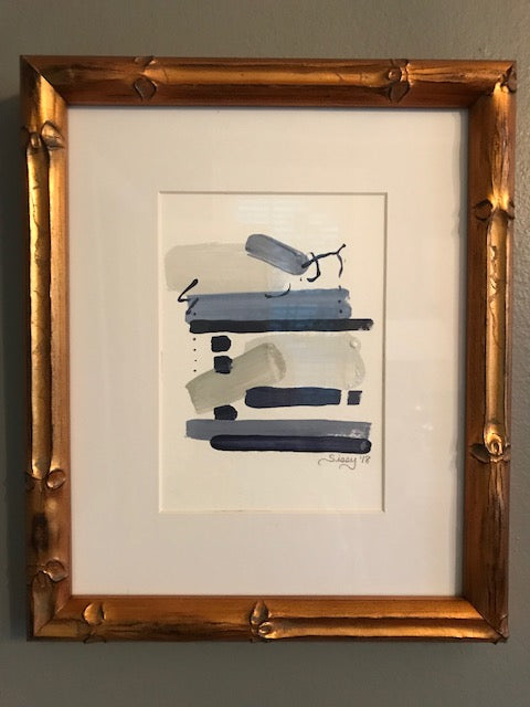 Indigo I painting Jane Marie Edwards - Christenberry Collection