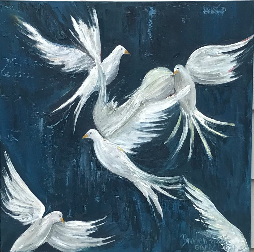 Flight of the Dove painting Braden Grafe - Christenberry Collection