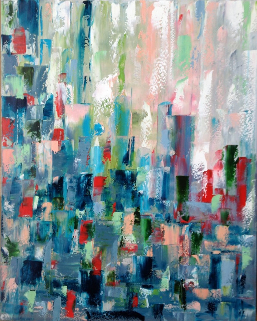 City of Abstraction painting Emma Bell - Christenberry Collection