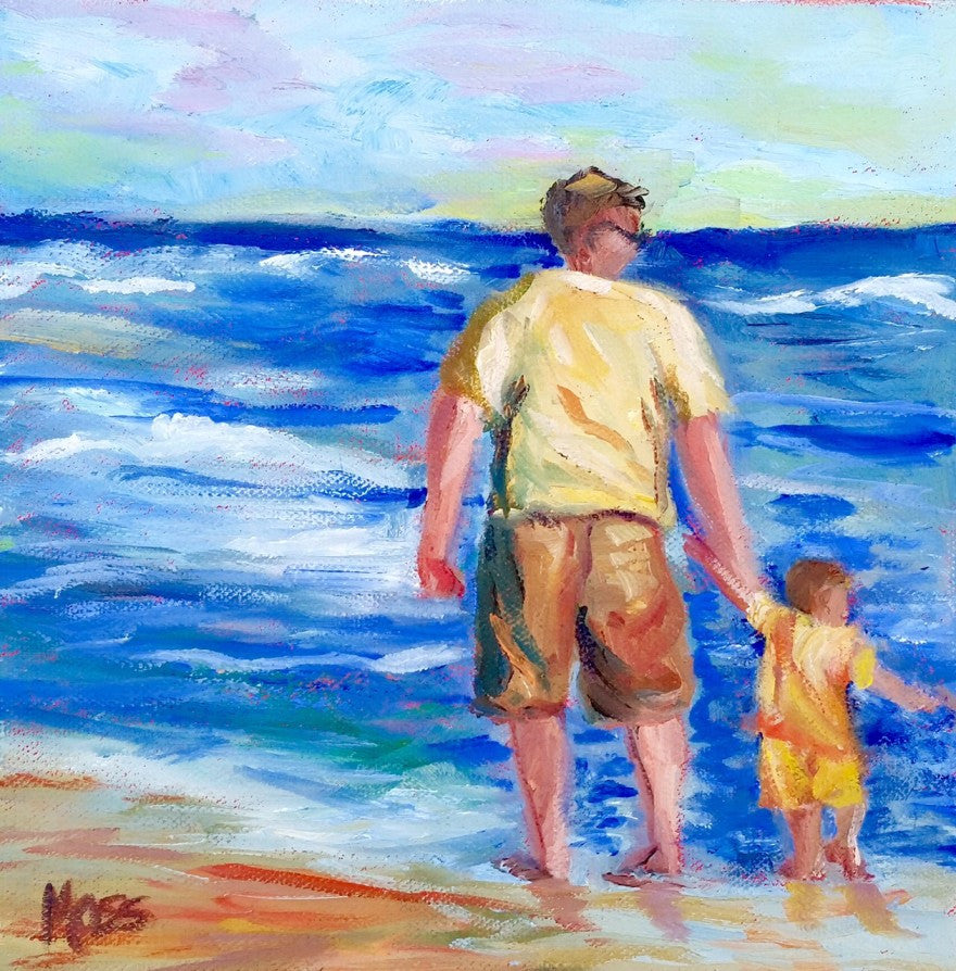 Beach Buddies painting Jenny Moss - Christenberry Collection