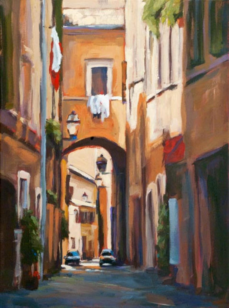 Roman Holiday painting Kelly Berger - Christenberry Collection