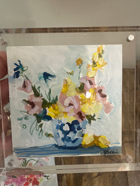 Lemons with Blue and White