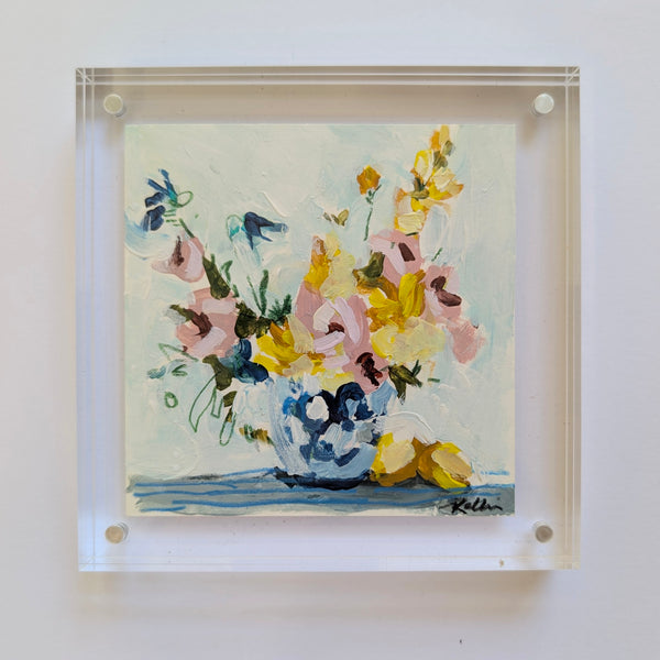 Lemons with Blue and White