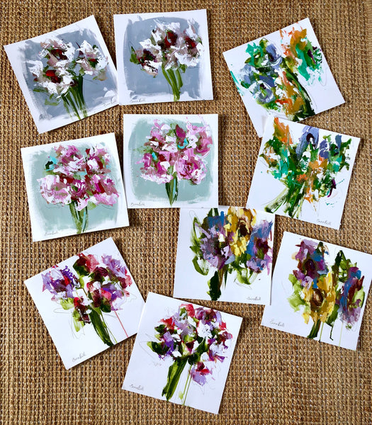 Florals on Paper VIII painting Emma Bell - Christenberry Collection