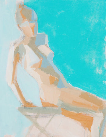 Sky Blue Stretch painting Teil Duncan - Christenberry Collection