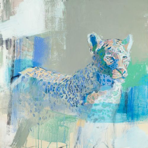 Fierce in Taupe painting Teil Duncan - Christenberry Collection