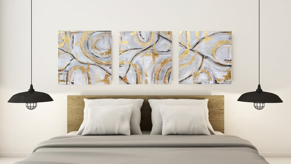 Golden Roads painting Mary Kathryn Kendig - Christenberry Collection