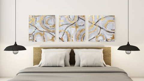 Golden Roads painting Mary Kathryn Kendig - Christenberry Collection