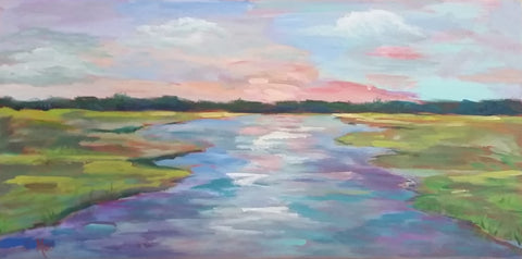 Moss Marsh painting Jenny Moss - Christenberry Collection
