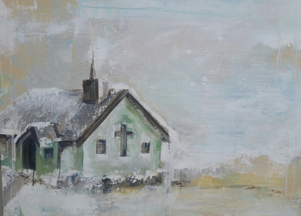 Old Mammoth Church painting Kym De Los Reyes - Christenberry Collection