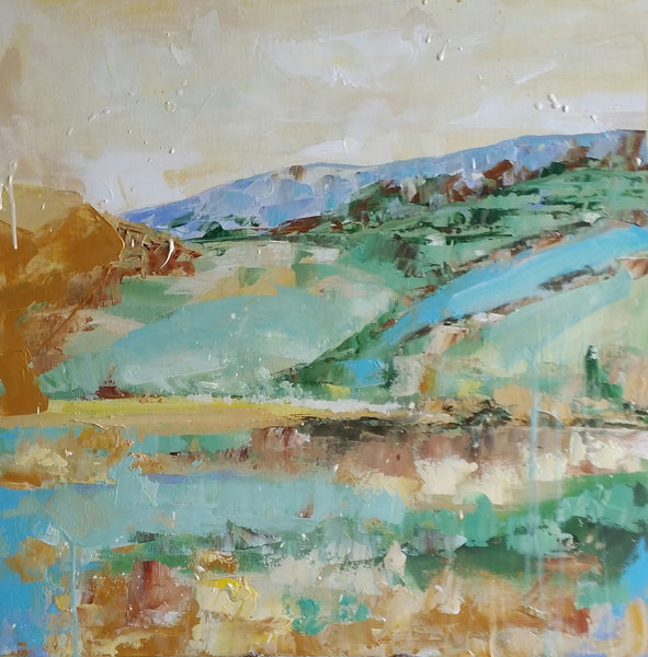 Autumn Fields painting Kym De Los Reyes - Christenberry Collection