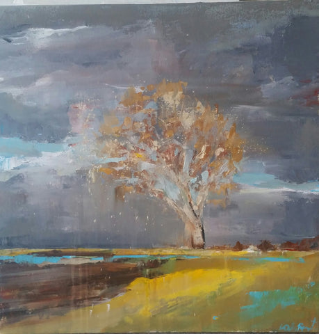 Landscape - Rooted painting Kym De Los Reyes - Christenberry Collection
