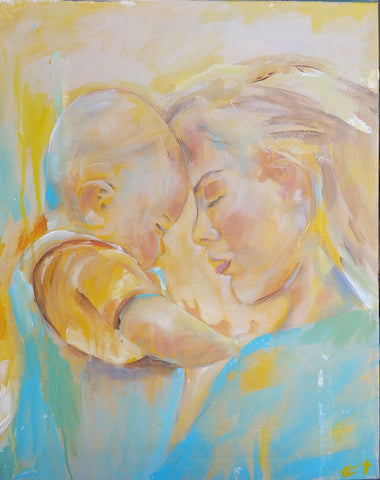 Figure - Love You Most painting Kym De Los Reyes - Christenberry Collection