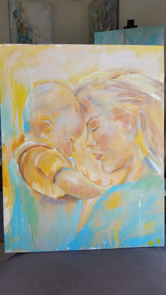Figure - Love You Most painting Kym De Los Reyes - Christenberry Collection