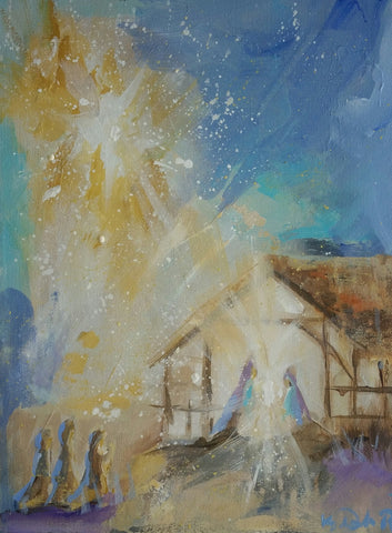 Christmas - Silent Night painting Kym De Los Reyes - Christenberry Collection