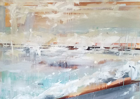 Seascape - Coral Sand painting Kym De Los Reyes - Christenberry Collection