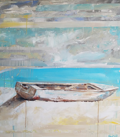 Seascape - Sun Bleached painting Kym De Los Reyes - Christenberry Collection