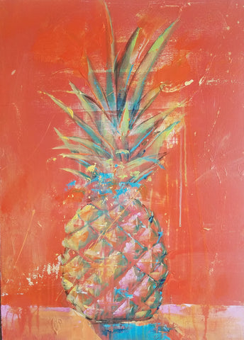 Still Life - Cajun Apple painting Kym De Los Reyes - Christenberry Collection