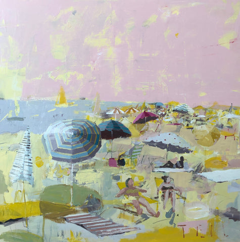Meyer Lemon Beach painting Teil Duncan - Christenberry Collection