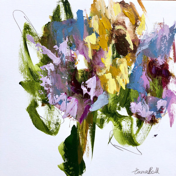 Florals on Paper IX painting Emma Bell - Christenberry Collection