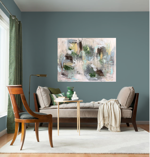 Muted Mint Delight painting Emma Bell - Christenberry Collection