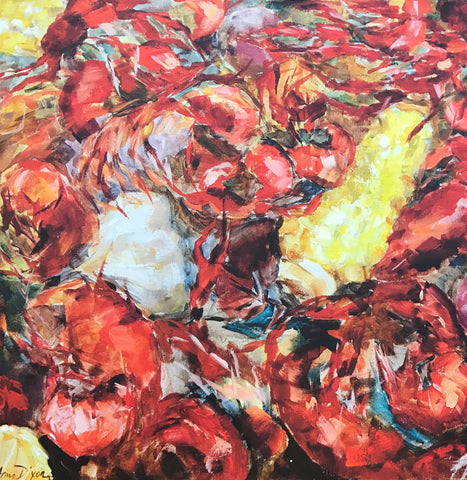 Crawfish Y'all painting Amy Dixon - Christenberry Collection