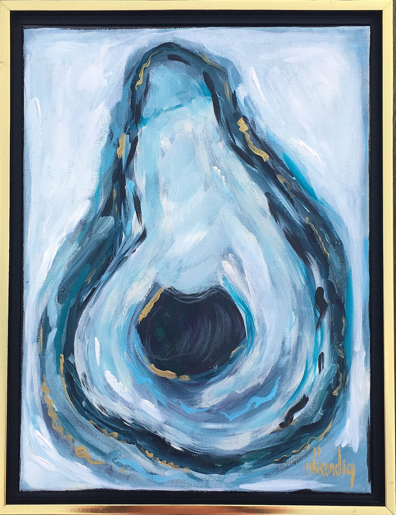 Oyster Blue painting Mary Kathryn Kendig - Christenberry Collection