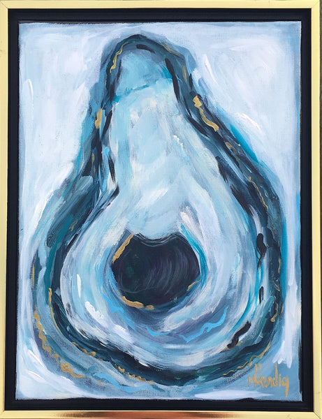 Oyster Blue painting Mary Kathryn Kendig - Christenberry Collection