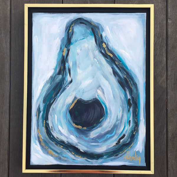 Oyster Blue painting Mary Kathryn Kendig - Christenberry Collection