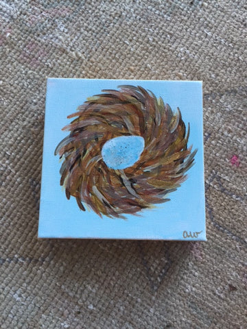 Robin Egg Nest painting Ashley Williams - Christenberry Collection