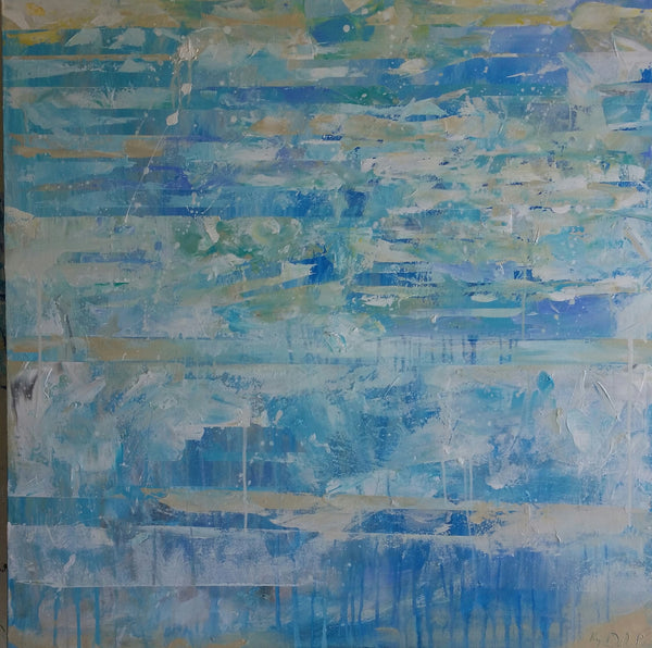 Big Blue painting Kym De Los Reyes - Christenberry Collection