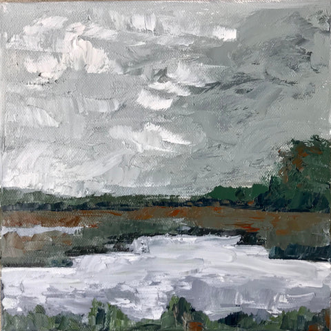 Storm on the Marsh painting Braden Grafe - Christenberry Collection