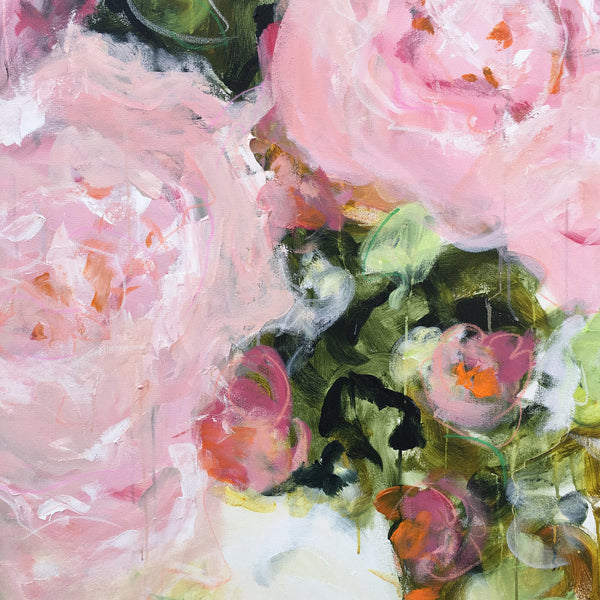 Pink Peonies painting Emma Bell - Christenberry Collection