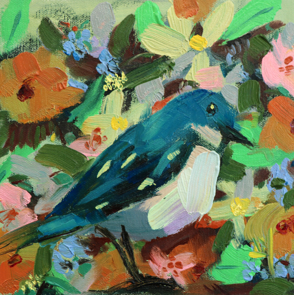 Cerulean Warbler No. 102 painting Angela Moulton - Christenberry Collection