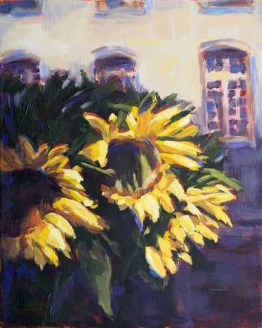 French Market Flora painting Kelly Berger - Christenberry Collection