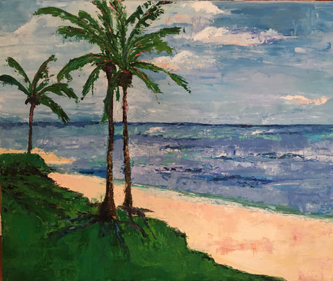 3 Palms painting Braden Grafe - Christenberry Collection