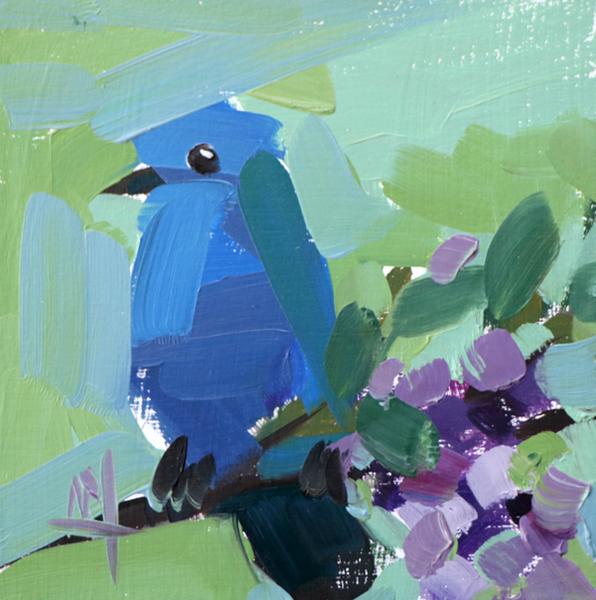 Bluebird No. 101 painting Angela Moulton - Christenberry Collection