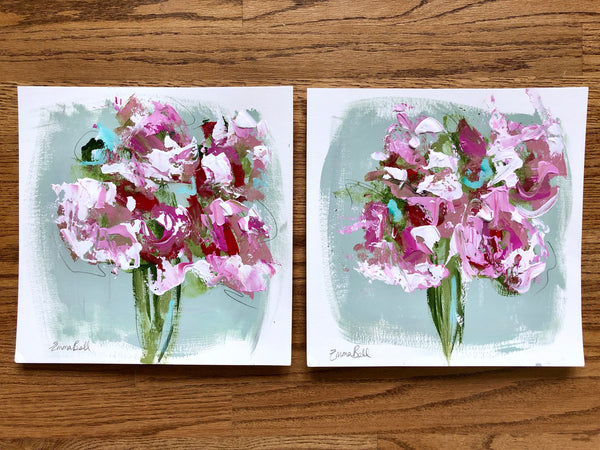 Florals on Paper XIII painting Emma Bell - Christenberry Collection