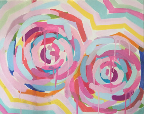 Peonies # 2 painting Ashley Williams - Christenberry Collection