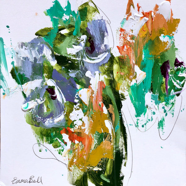 Florals on Paper VIII painting Emma Bell - Christenberry Collection