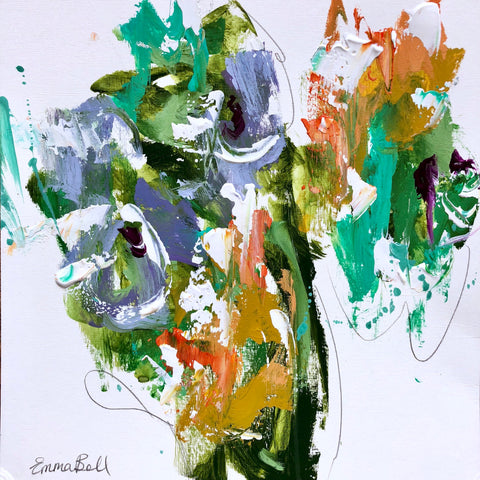 Florals on Paper VIII painting Emma Bell - Christenberry Collection