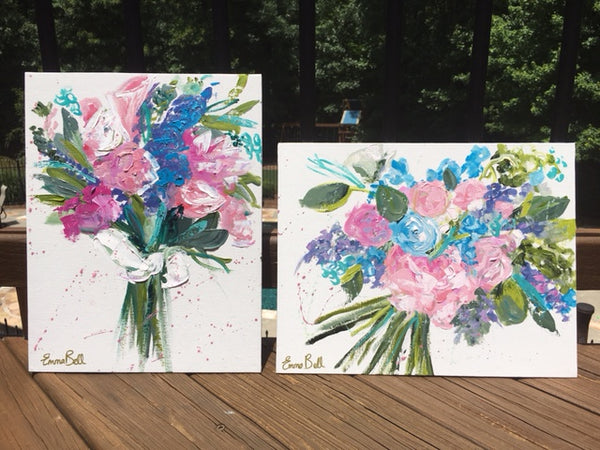 Wedding Bouquet Commissions by Emma Bell painting Emma Bell - Christenberry Collection